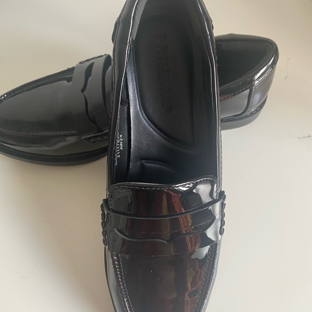 Brand New- Primark Women’s Shiny Black Loafers